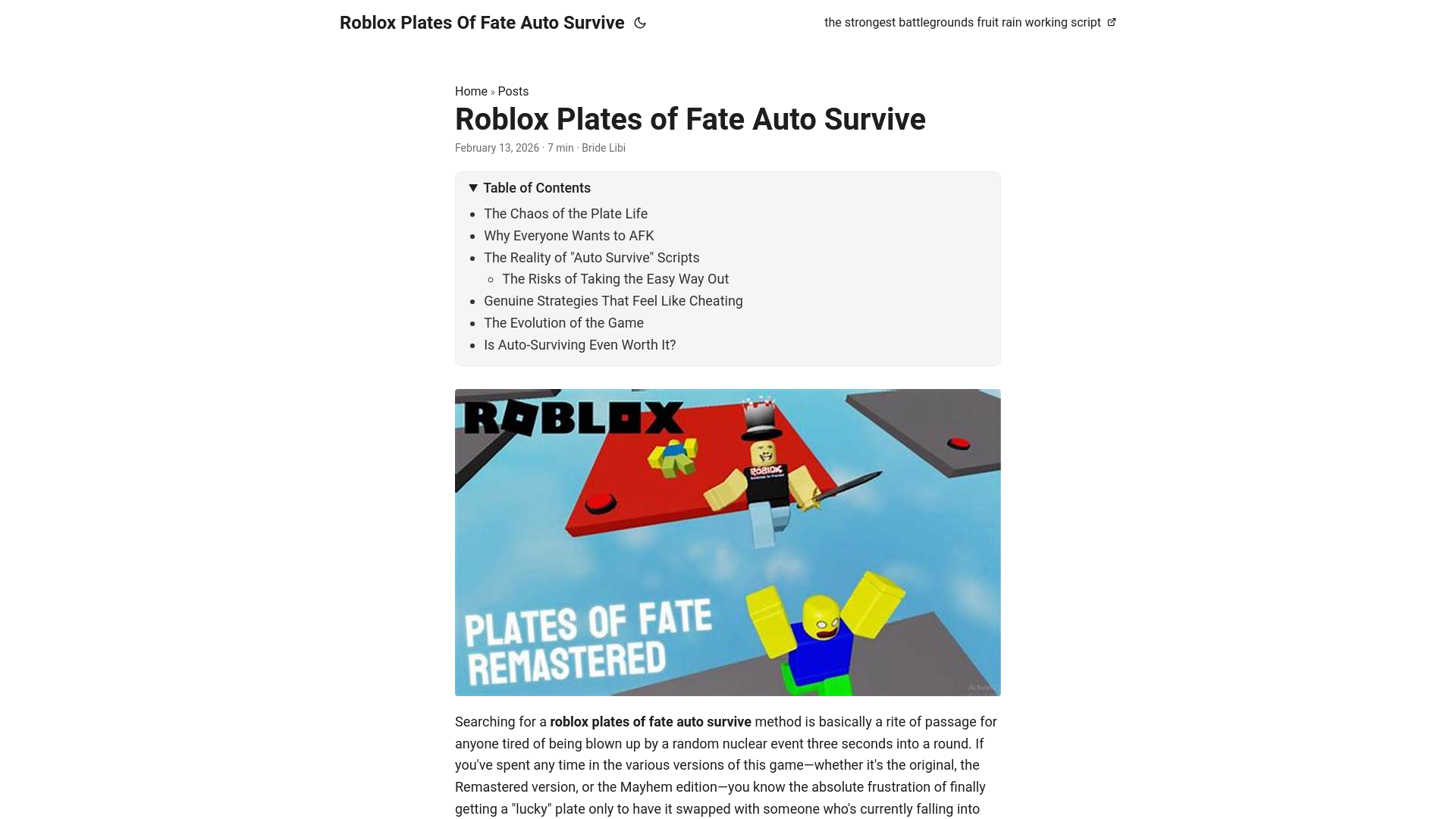 website screenshot of https://robloxplatesoffateautosurvive.pages.dev/