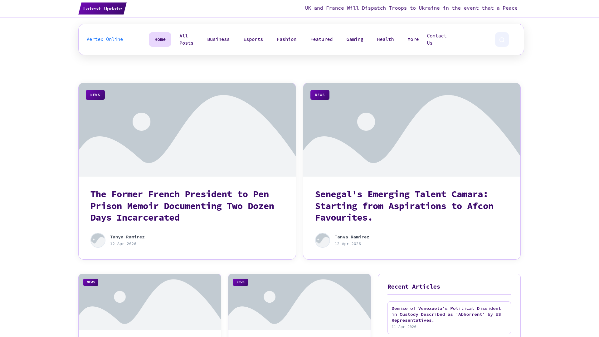 website screenshot of https://vertexonline.nl