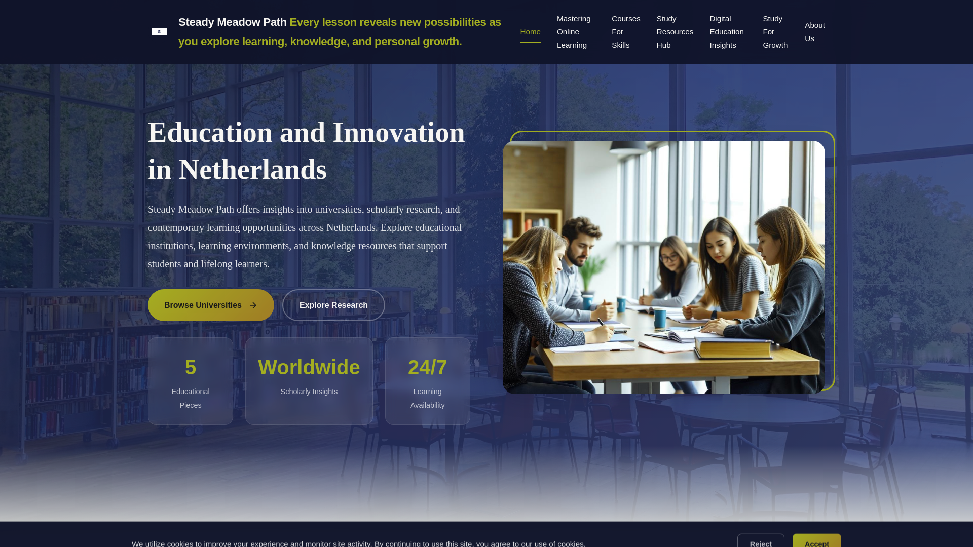 website screenshot of https://steadymeadowpath.digital