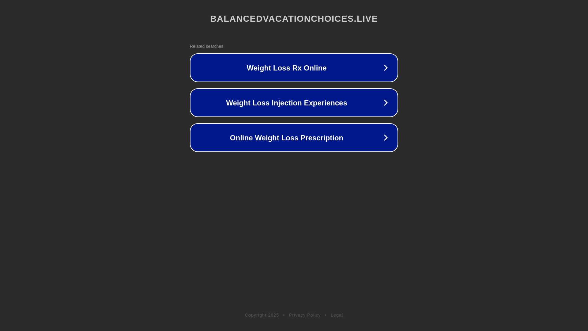 website screenshot of https://balancedvacationchoices.live/