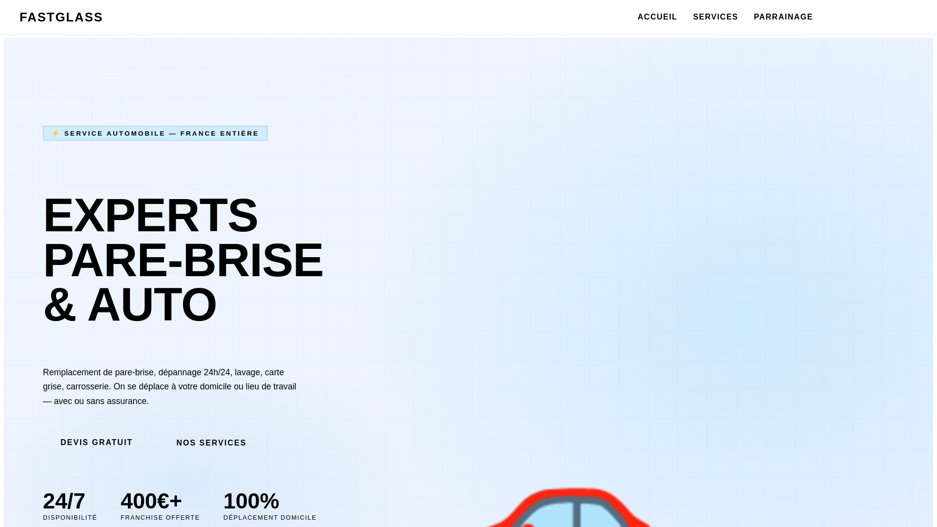 website screenshot of https://fastglasse69.com/