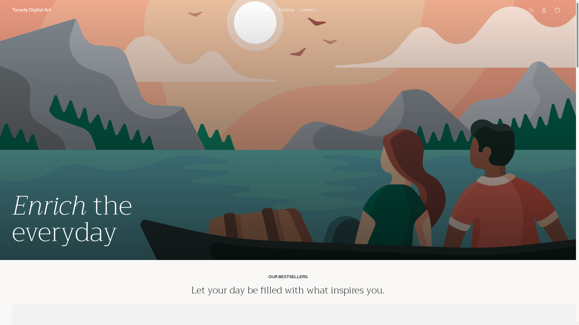 website screenshot of https://tanadydigitalart.com/