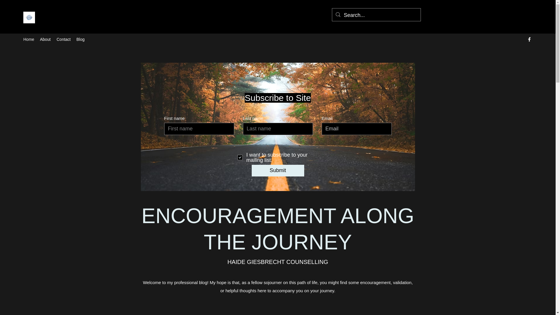website screenshot of https://encouragementalongthejourney.com/