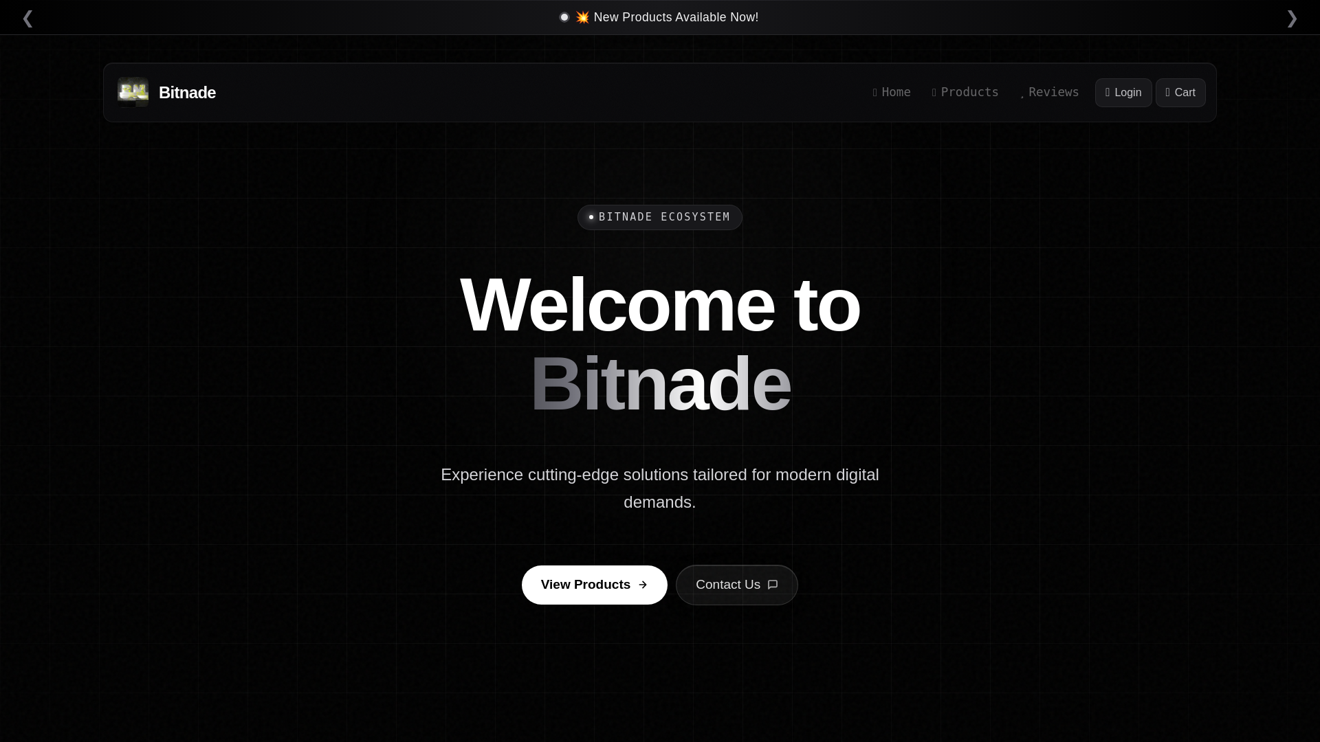 website screenshot of https://bitnade.com/