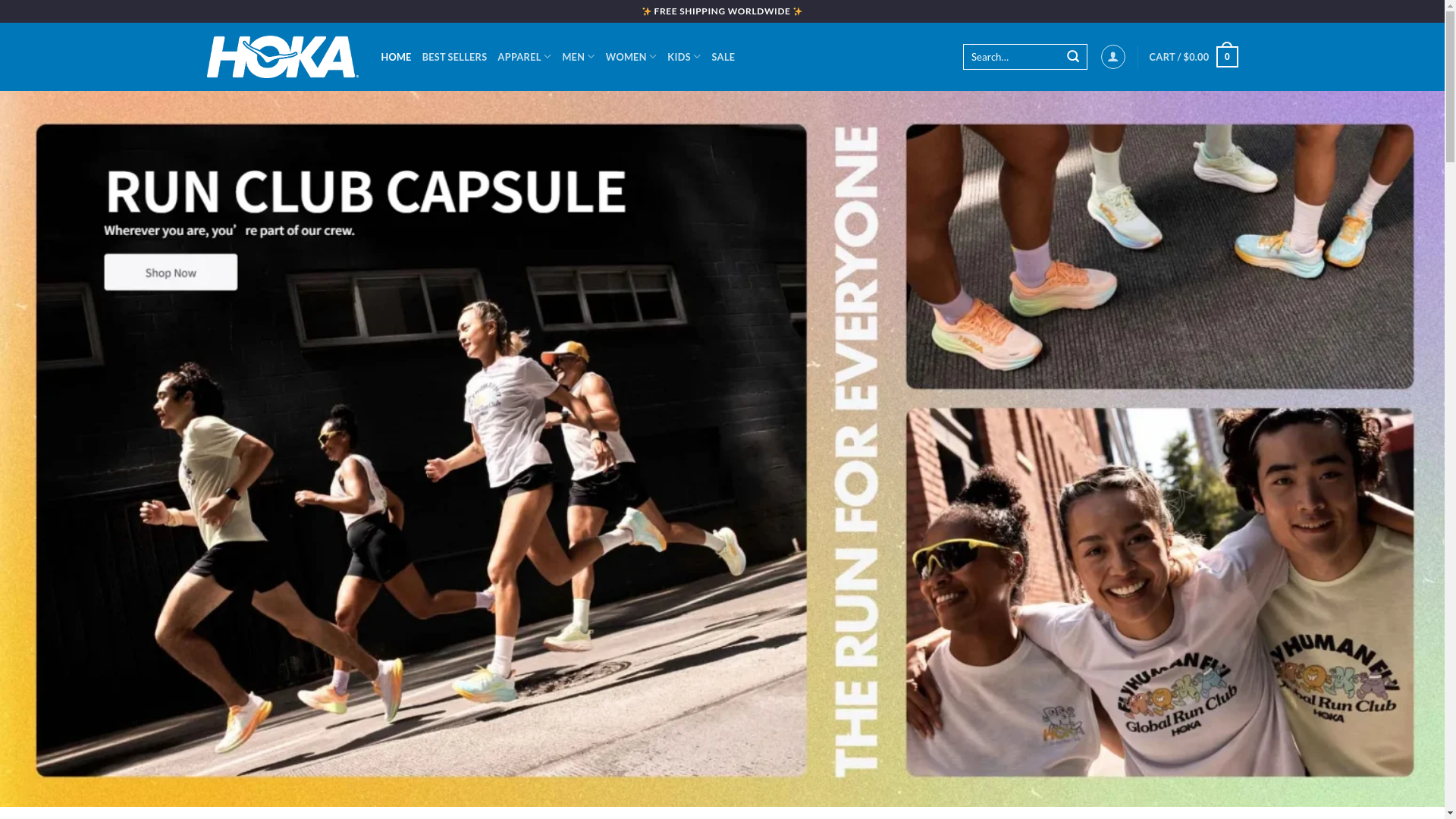 website screenshot of https://hokasaleshoes.shop/