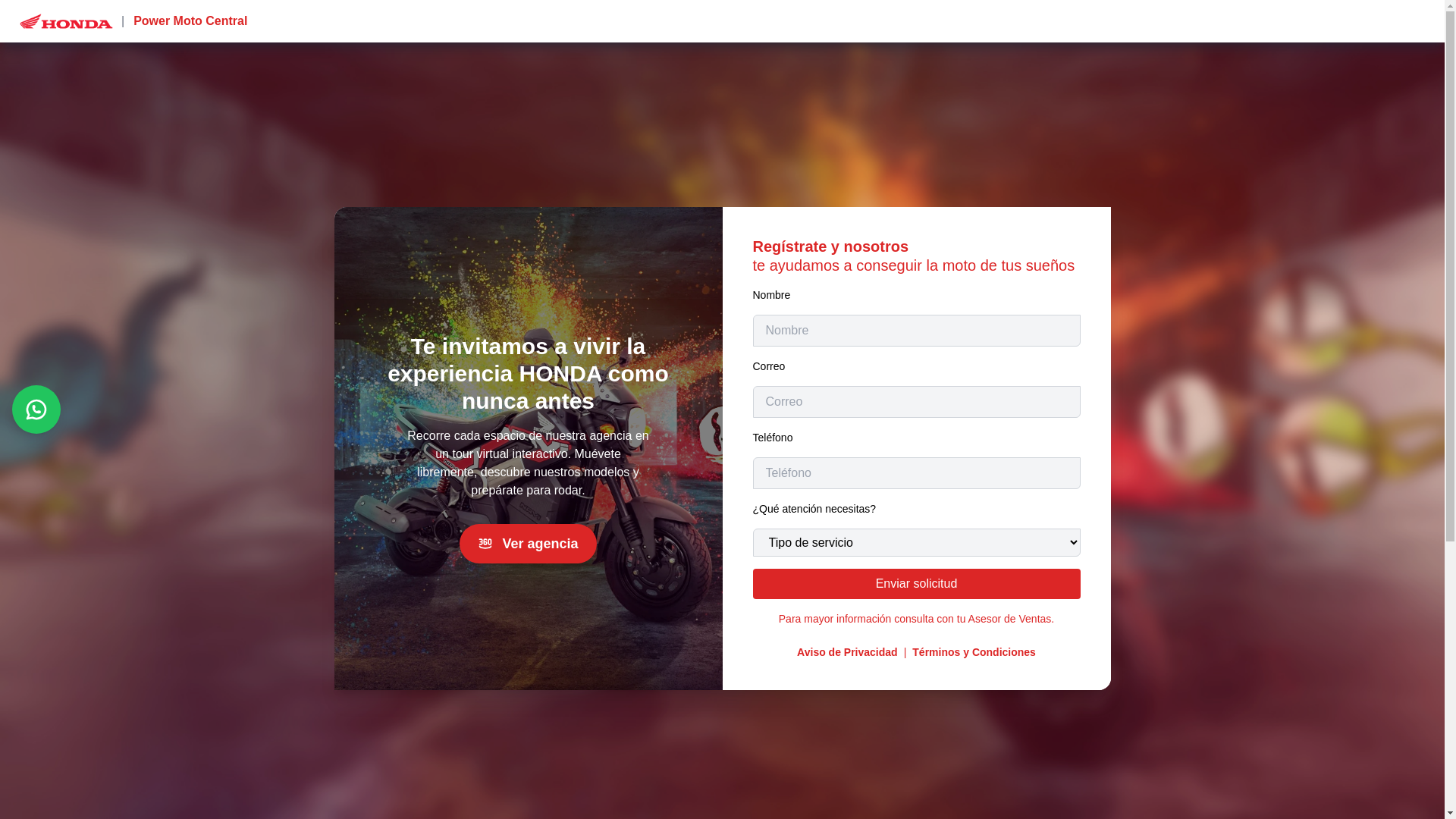 website screenshot of https://hondamotoscentral.com.mx/