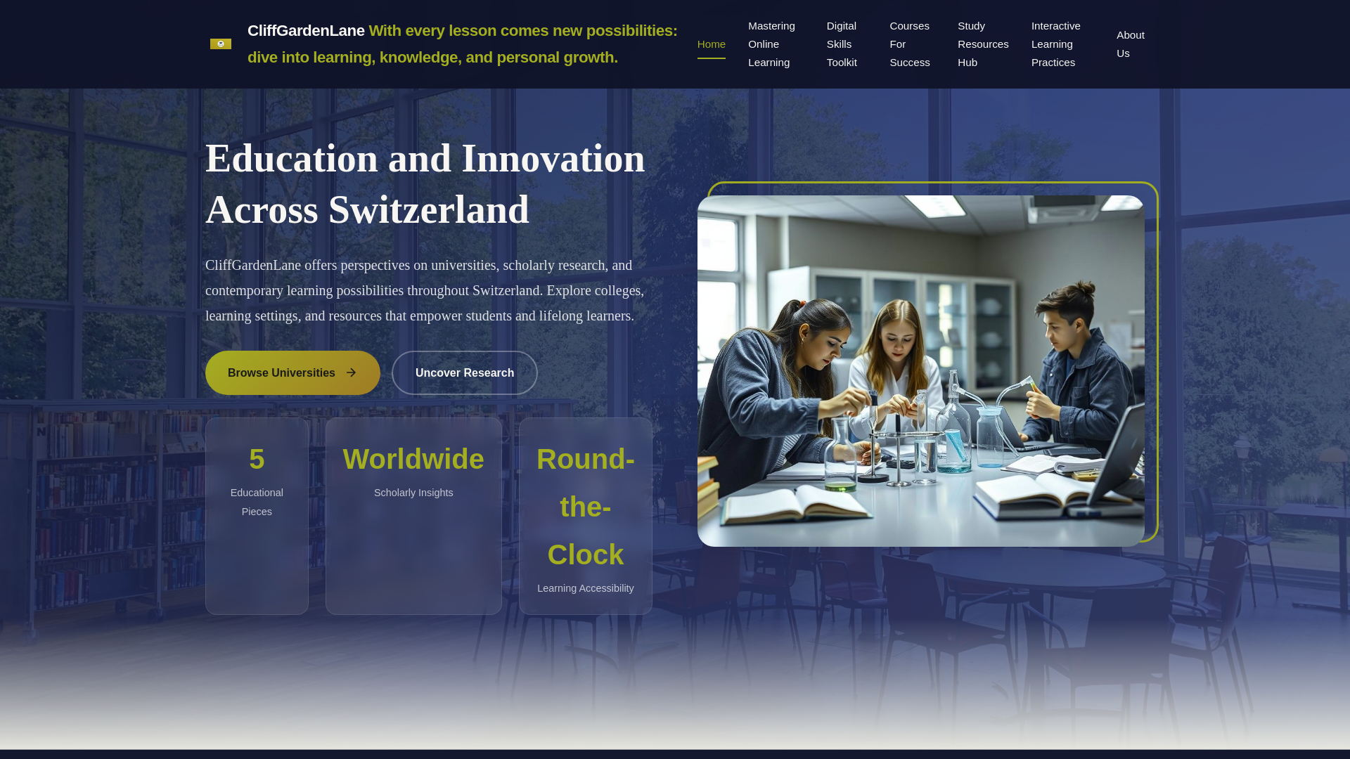 website screenshot of https://cliffgardenlane.biz/