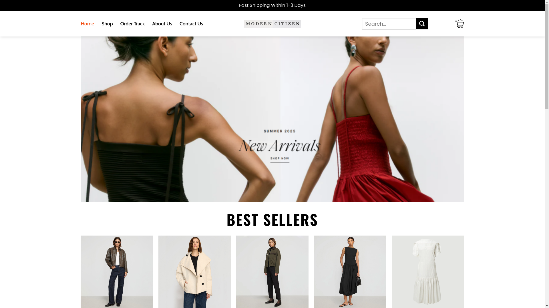 website screenshot of https://ourmoderncitizen.shop/