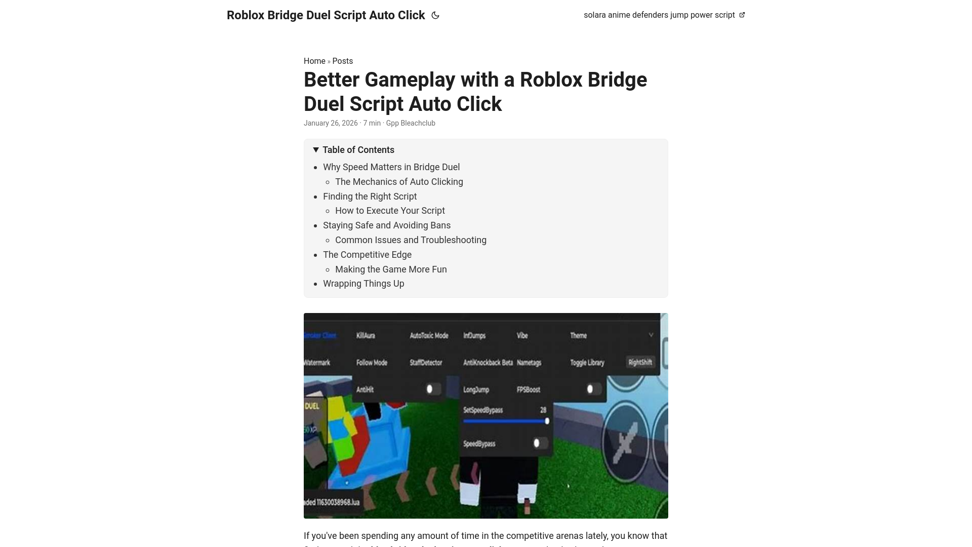 website screenshot of https://roblox-bridge-duel-script-auto-click.pages.dev/