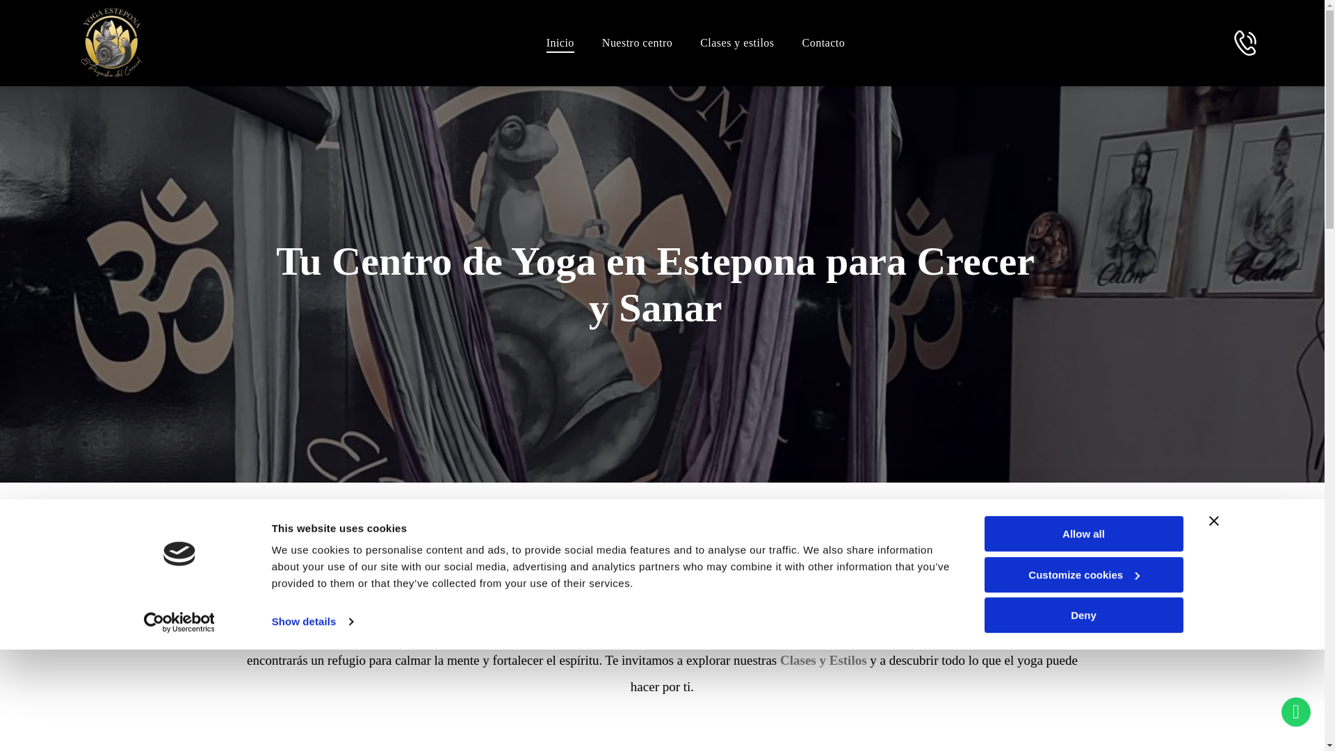 website screenshot of https://yogaestepona.es/