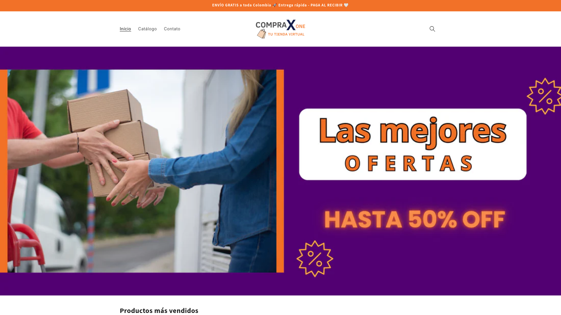 website screenshot of https://tiendacompraxone.com/