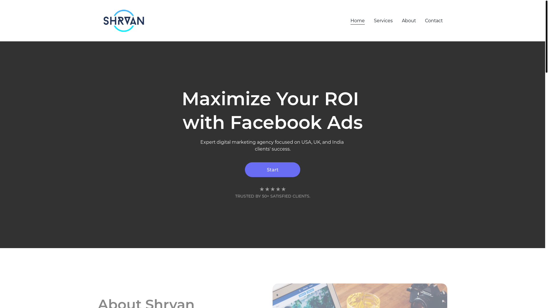 website screenshot of https://shrvanads.in/