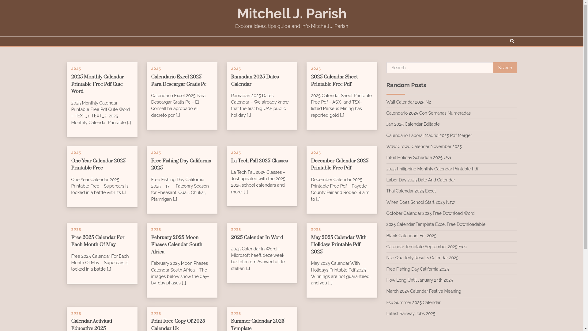 website screenshot of https://mitchelljparish.pages.dev/