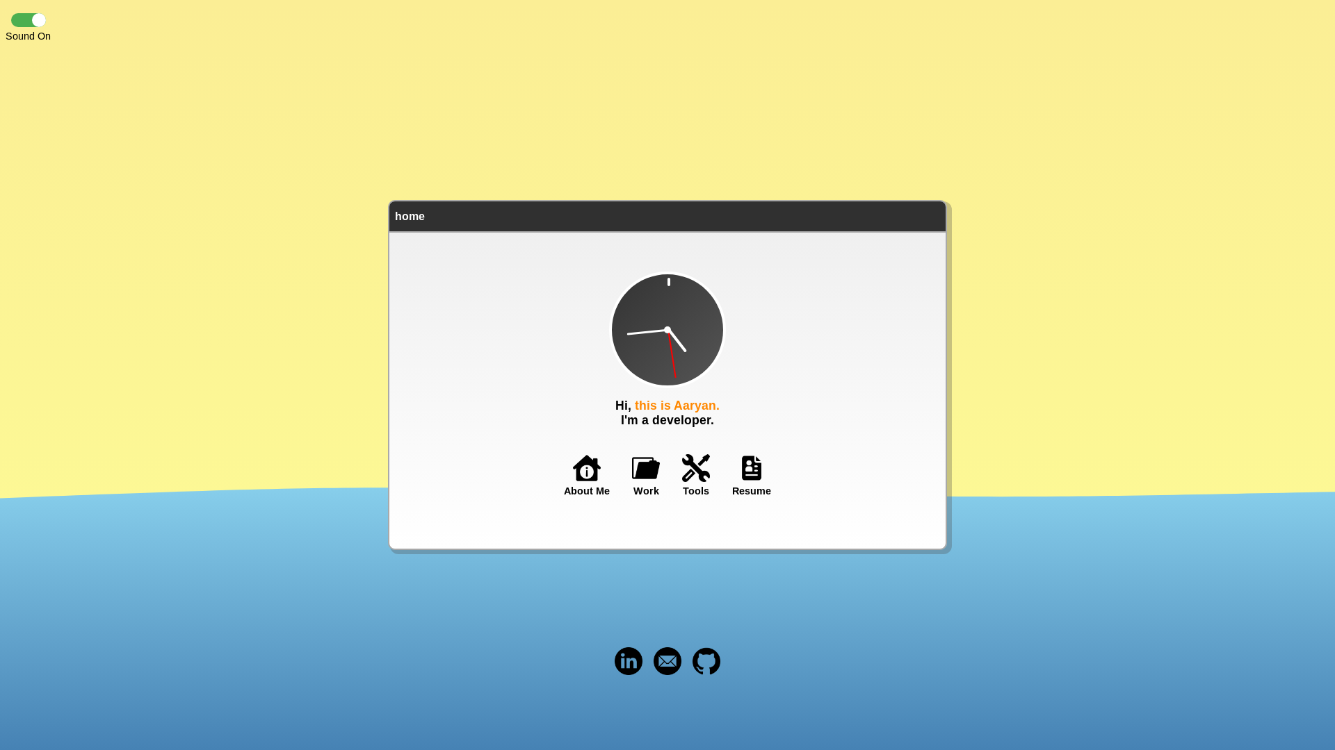 website screenshot of https://aaryangaur.com/