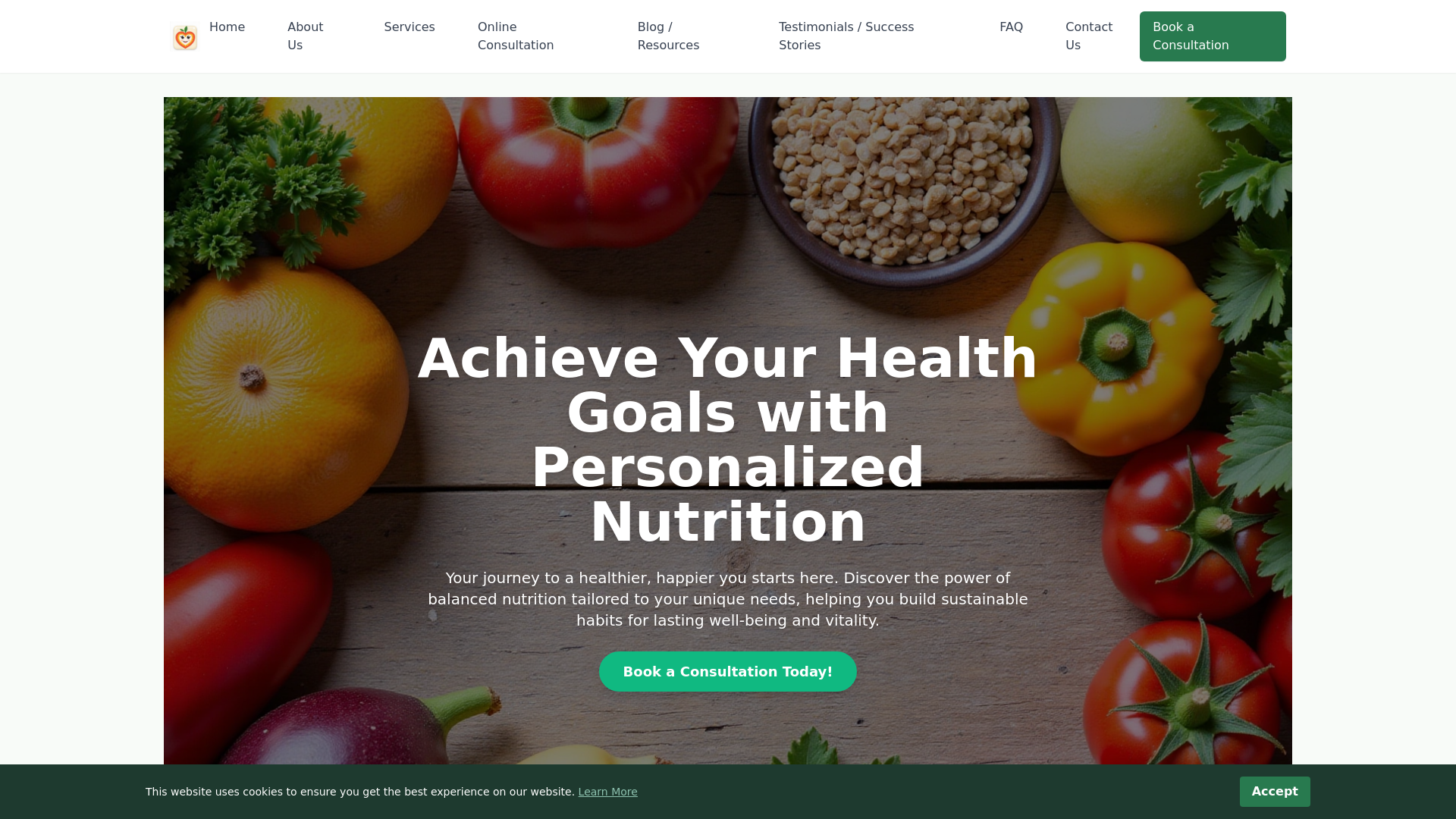 website screenshot of https://healthyhabitsnutriti.info