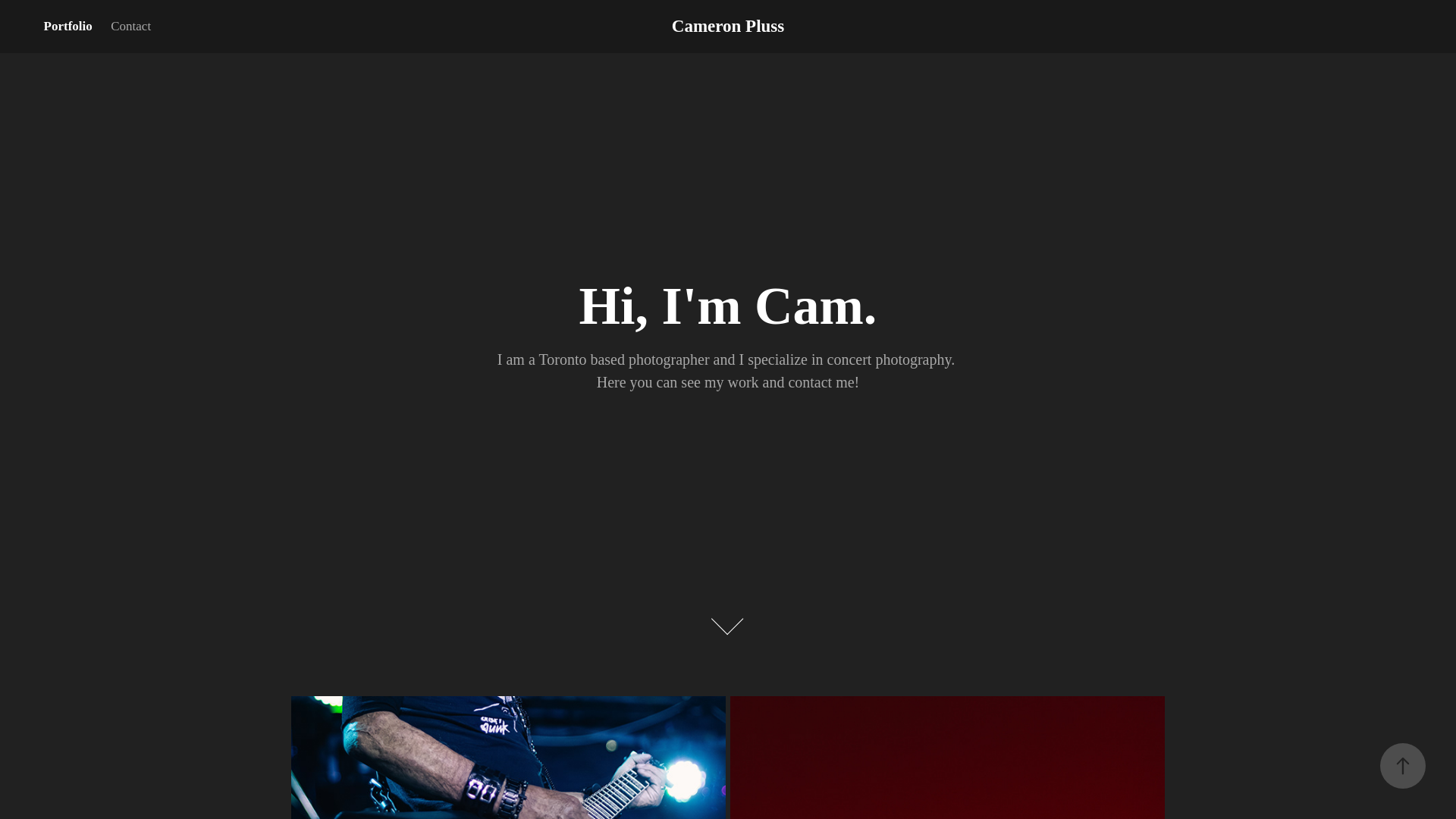 website screenshot of https://camplussphotos.com/
