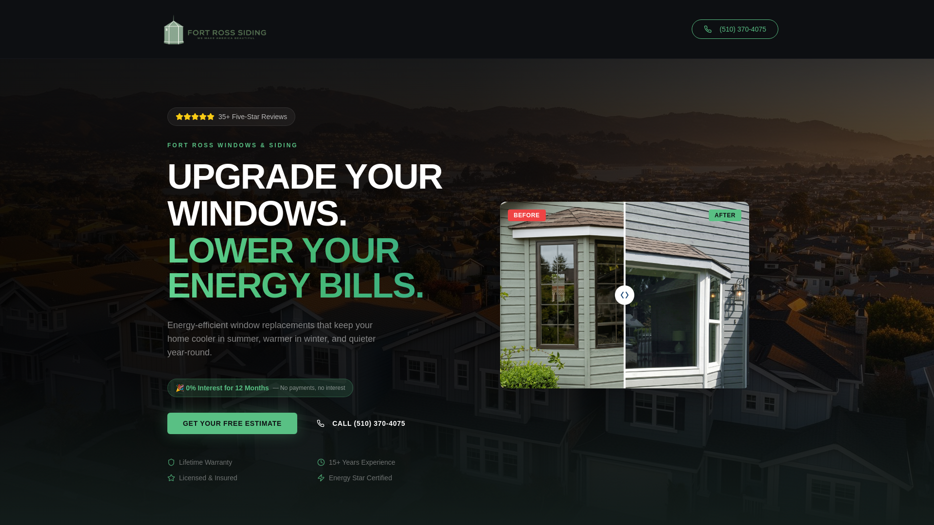 website screenshot of https://fortrossconstruction.live