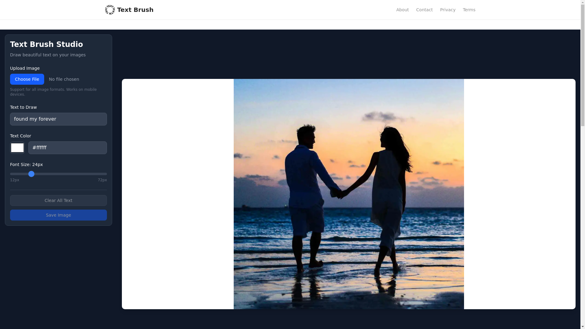 website screenshot of https://text-brush.com/