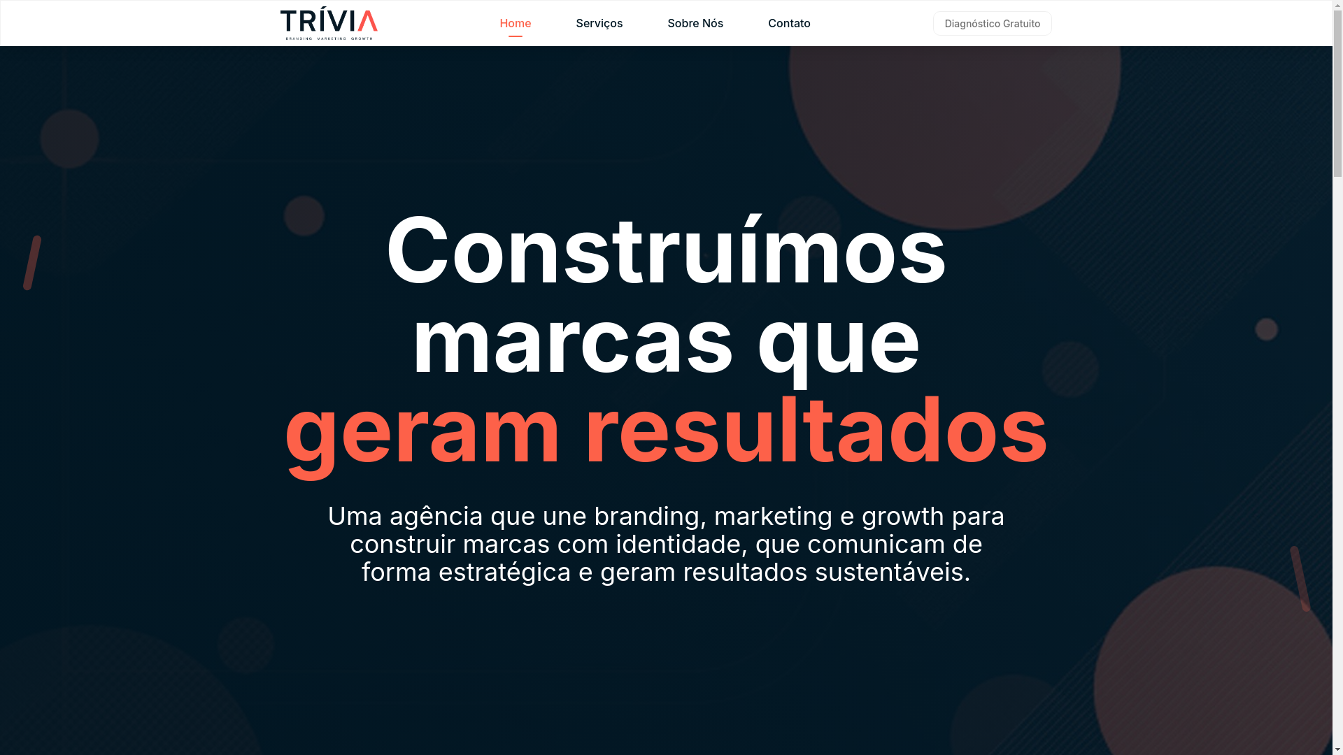 website screenshot of https://triviastudio.com.br/