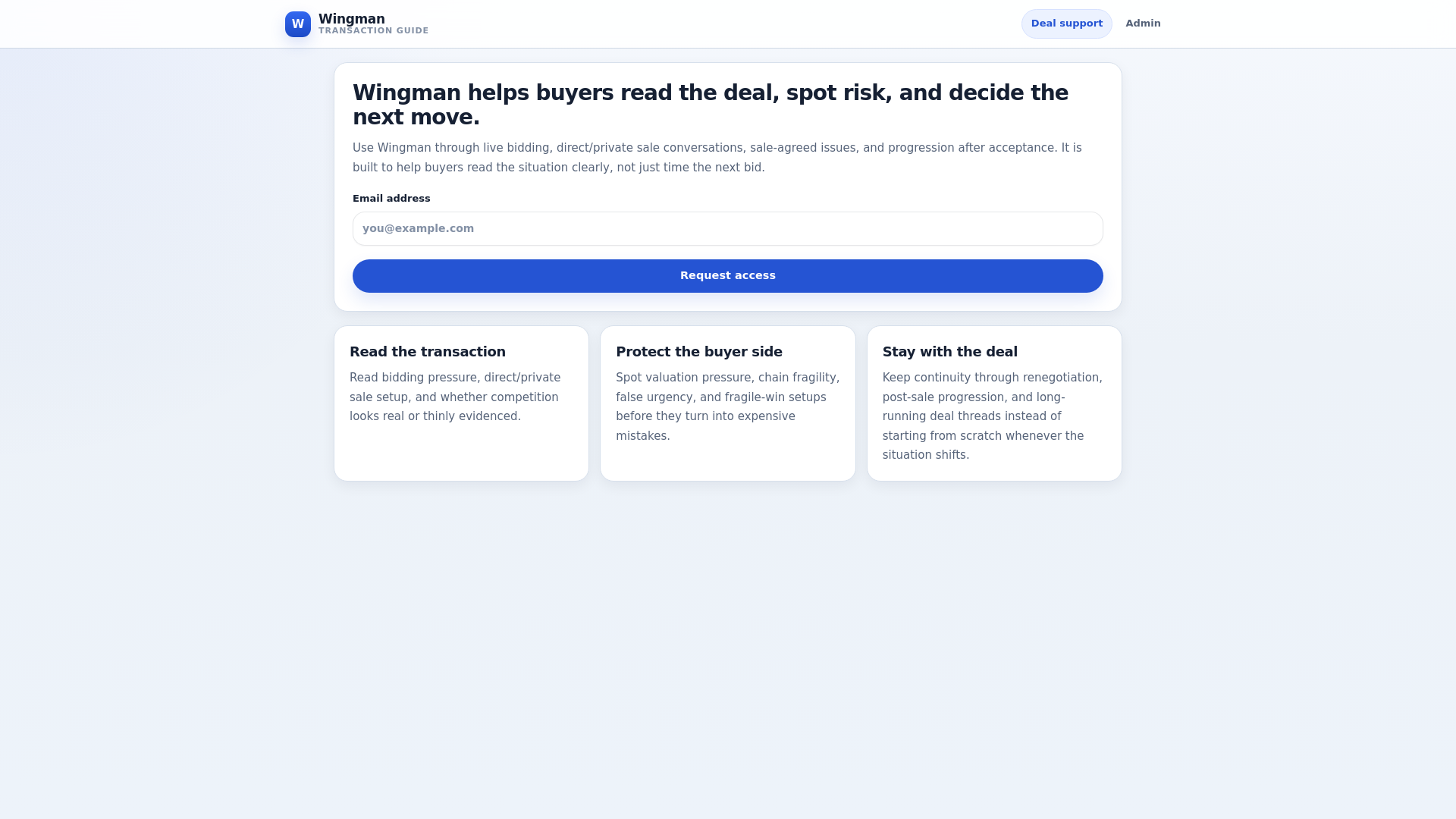 website screenshot of https://realwingman.ai/