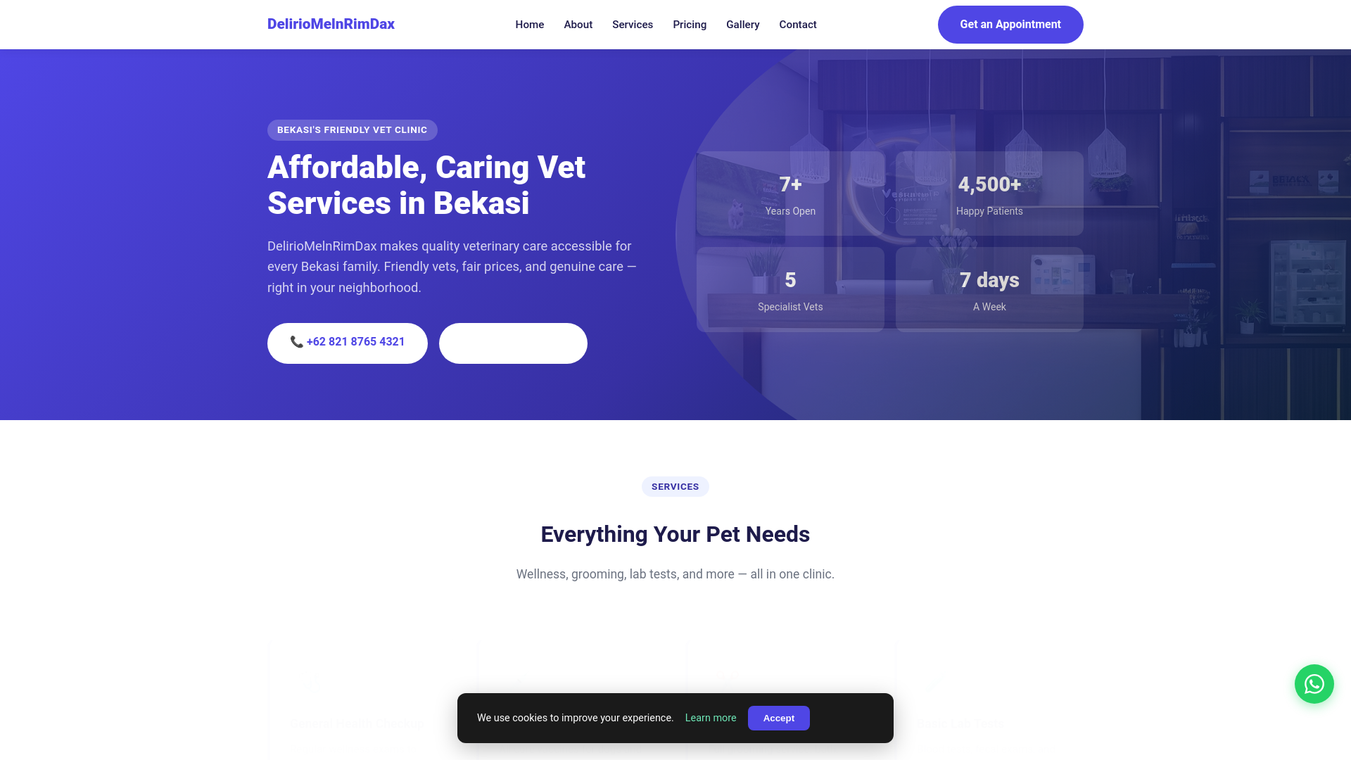 website screenshot of https://deliriomelnrimdax.digital/