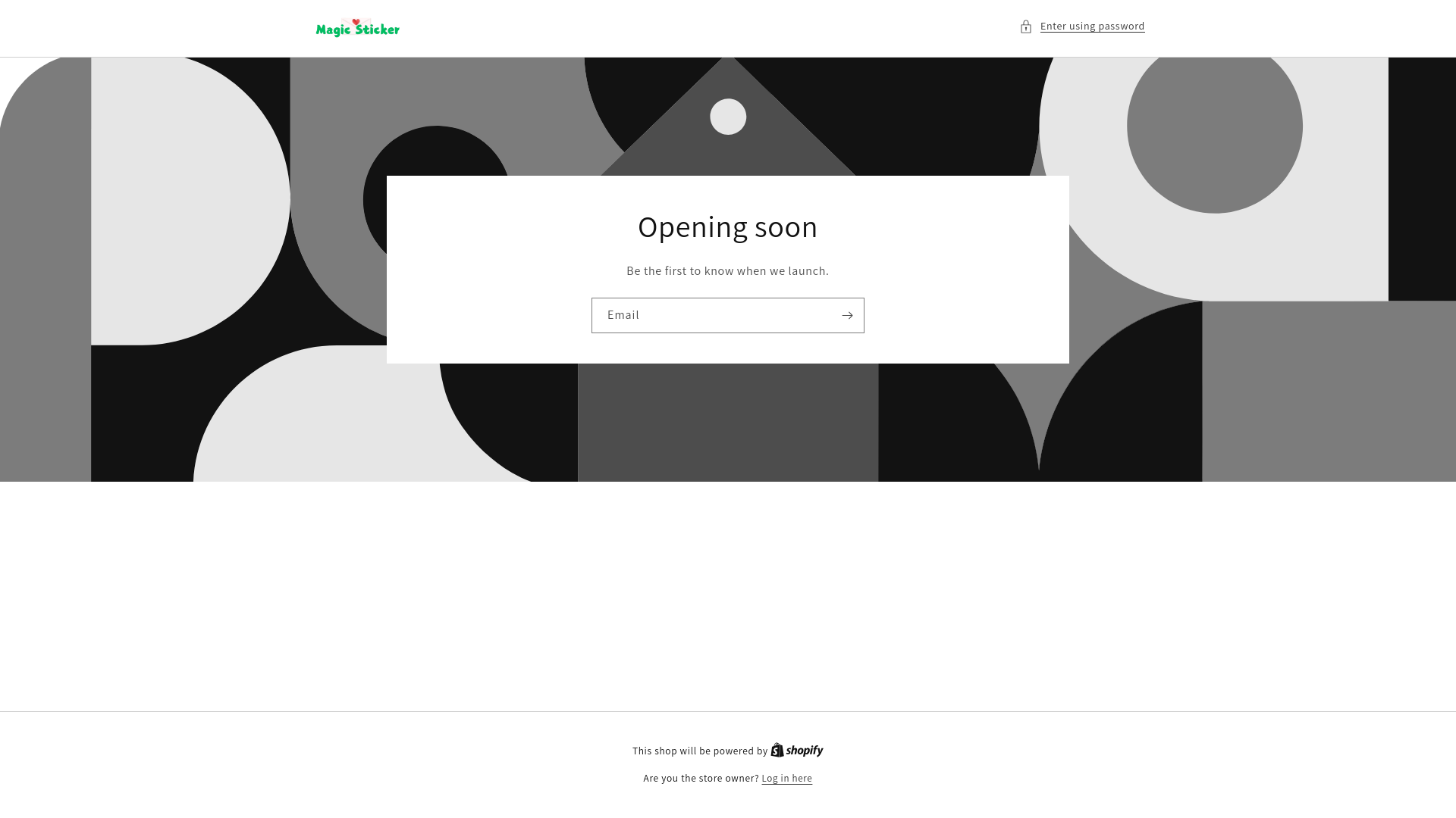 website screenshot of https://magicsticker.shop/