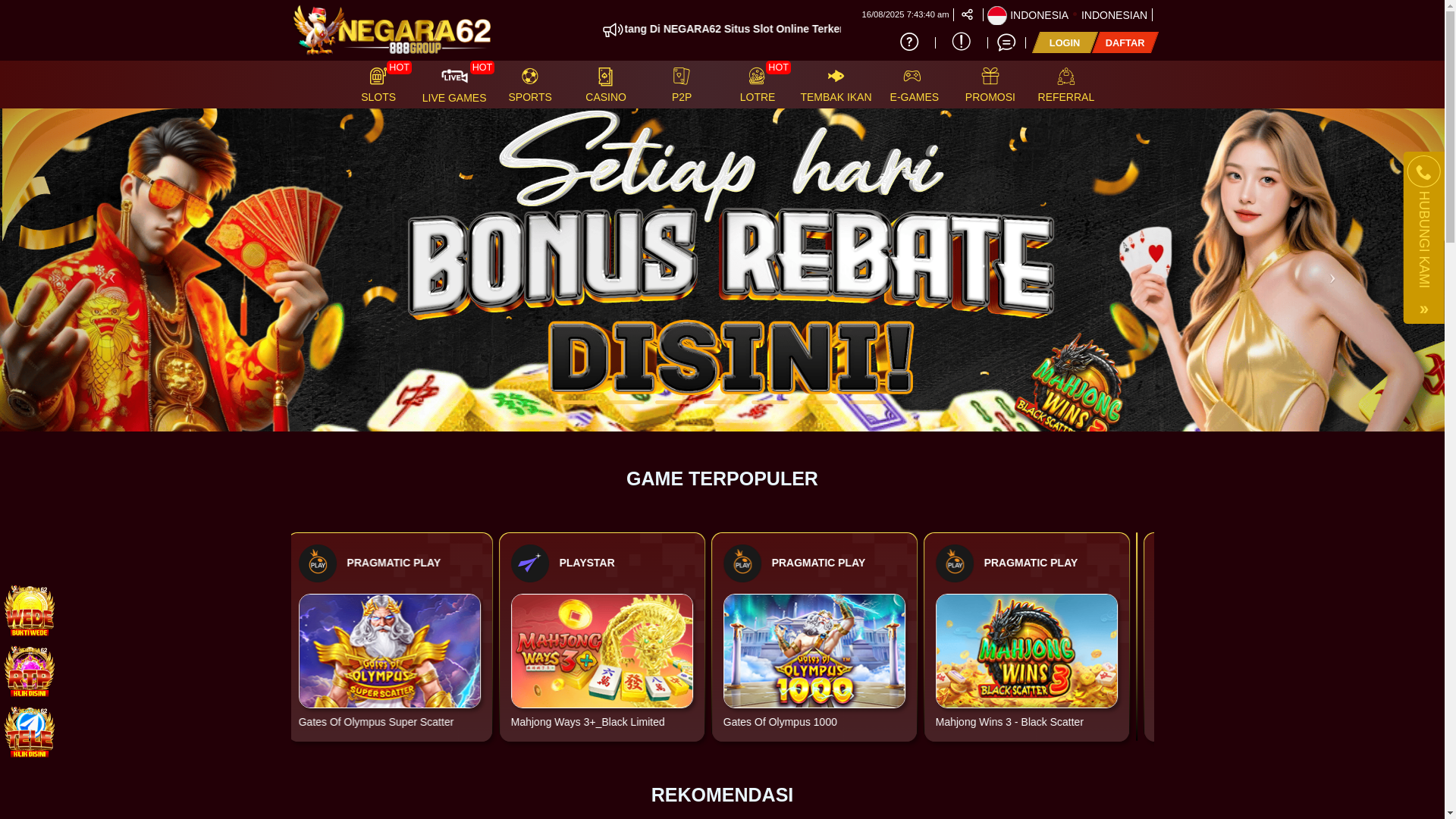 website screenshot of https://negara62a.xyz/