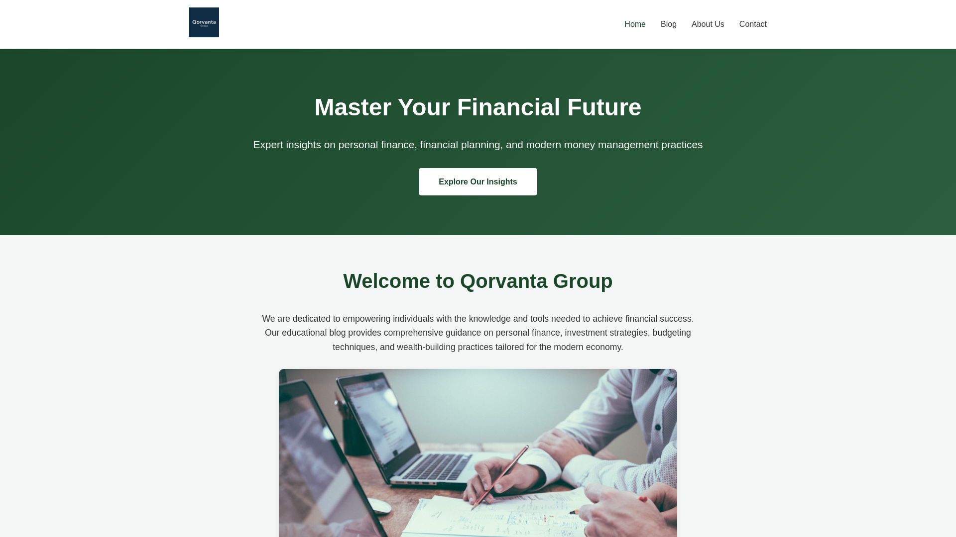 website screenshot of https://qorvantagroup.com/