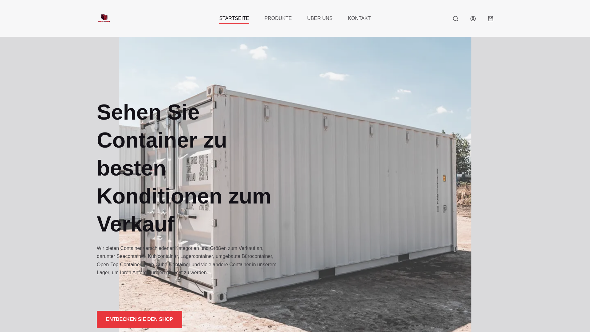 website screenshot of https://jakubjedrasconteners.com