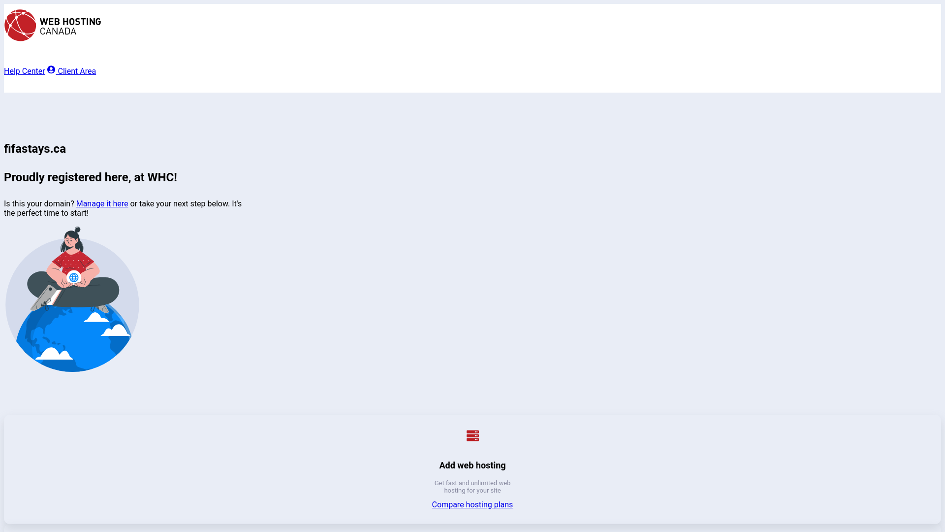 website screenshot of https://fifastays.ca