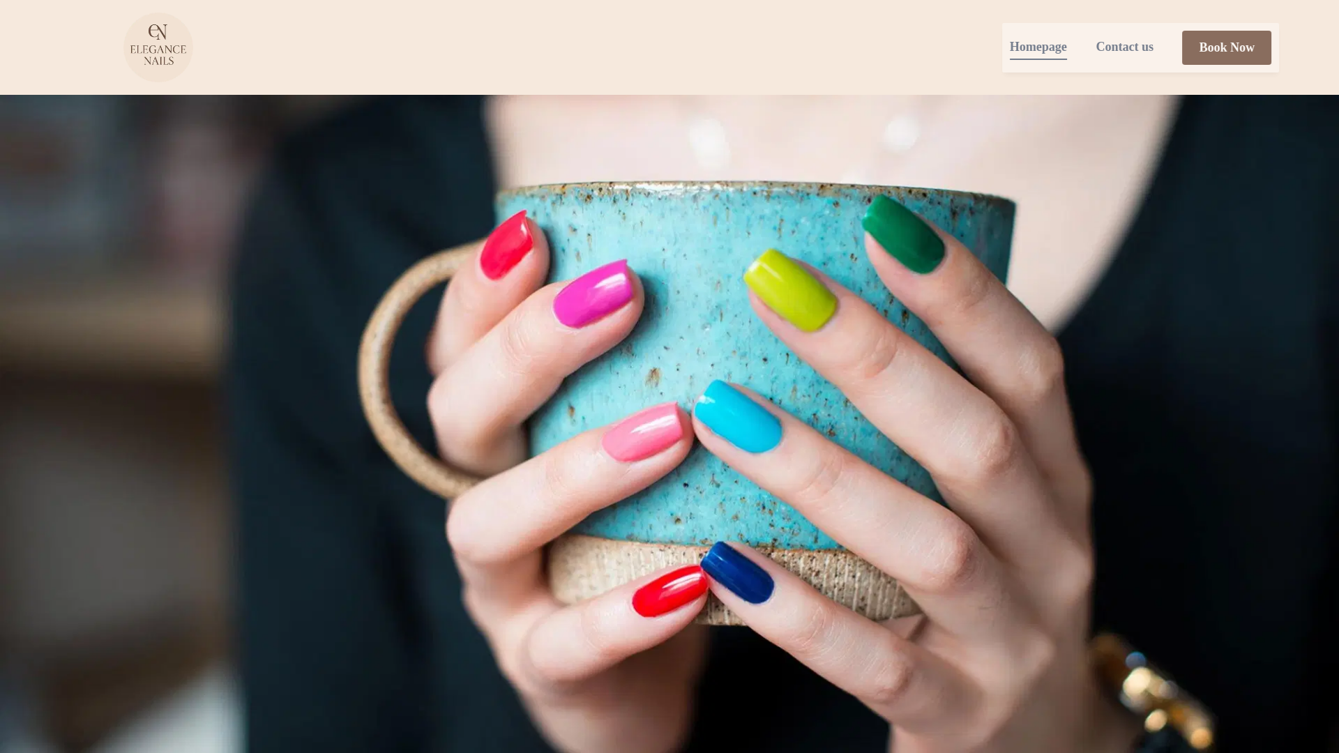 website screenshot of https://elegancenailschesham.co.uk