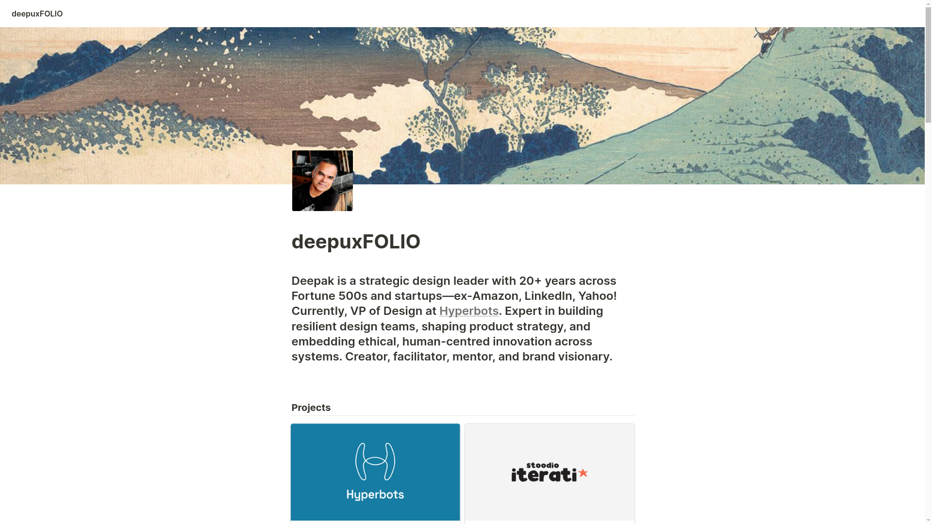 website screenshot of https://deepakpakhare.com/