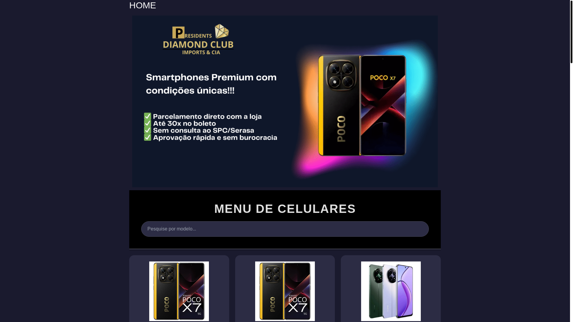 website screenshot of https://diamondclubb.store/