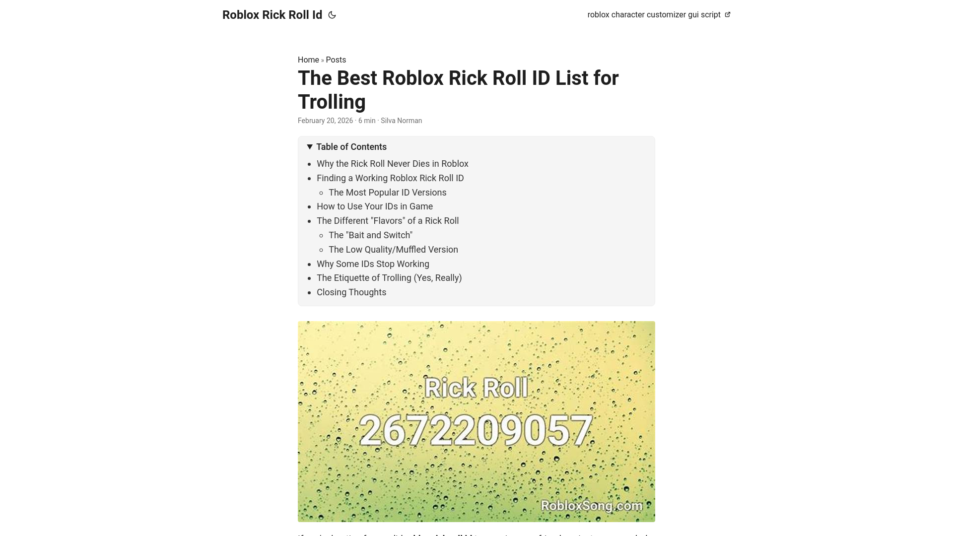 website screenshot of https://roblox-rick-roll-id.pages.dev/