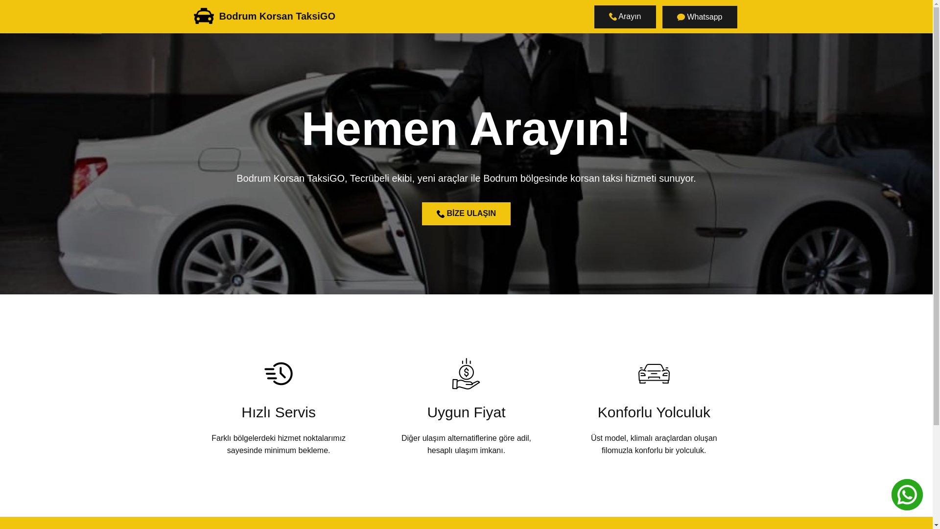 website screenshot of https://taksigonuribodrum123.pages.dev/