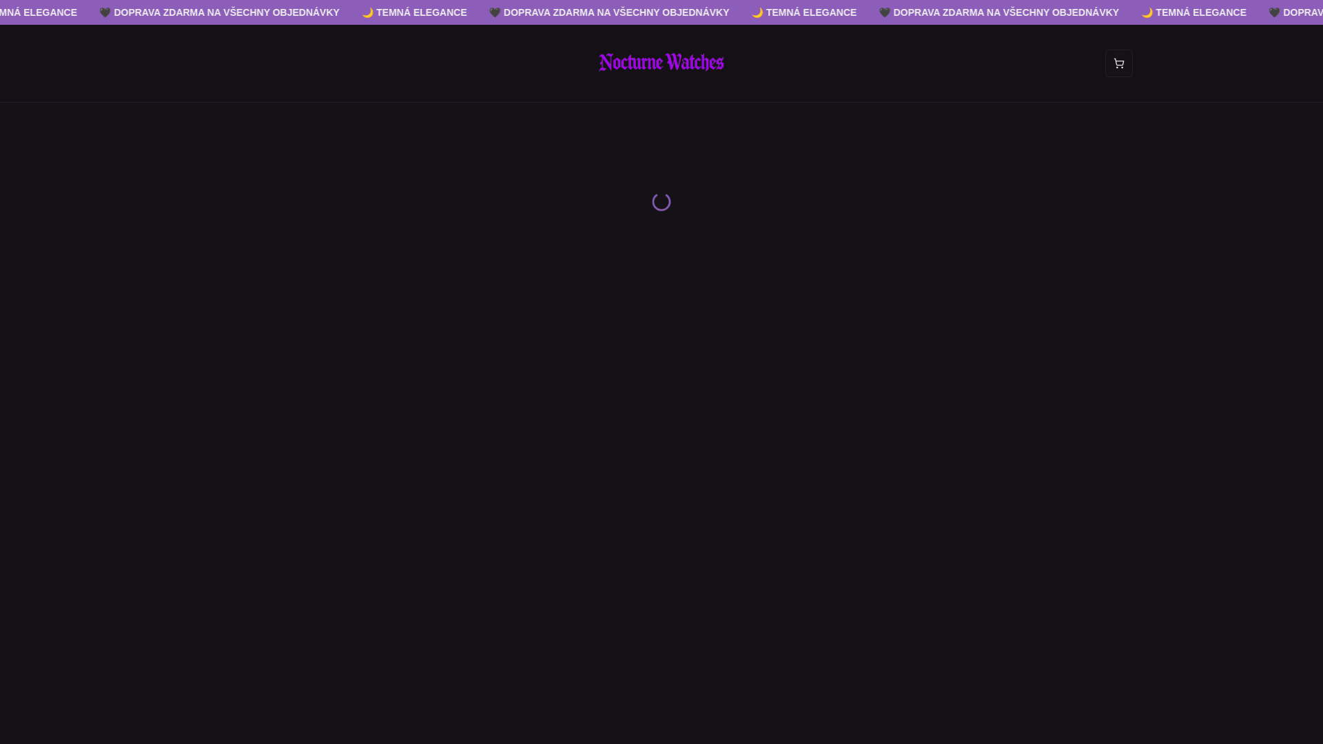 website screenshot of https://nocturnewatches.cz/