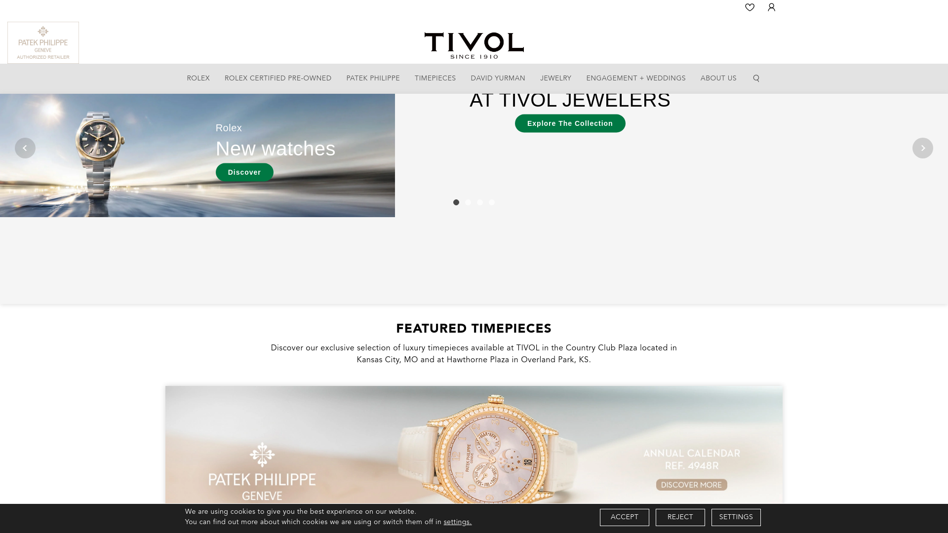 website screenshot of https://tivol.com/