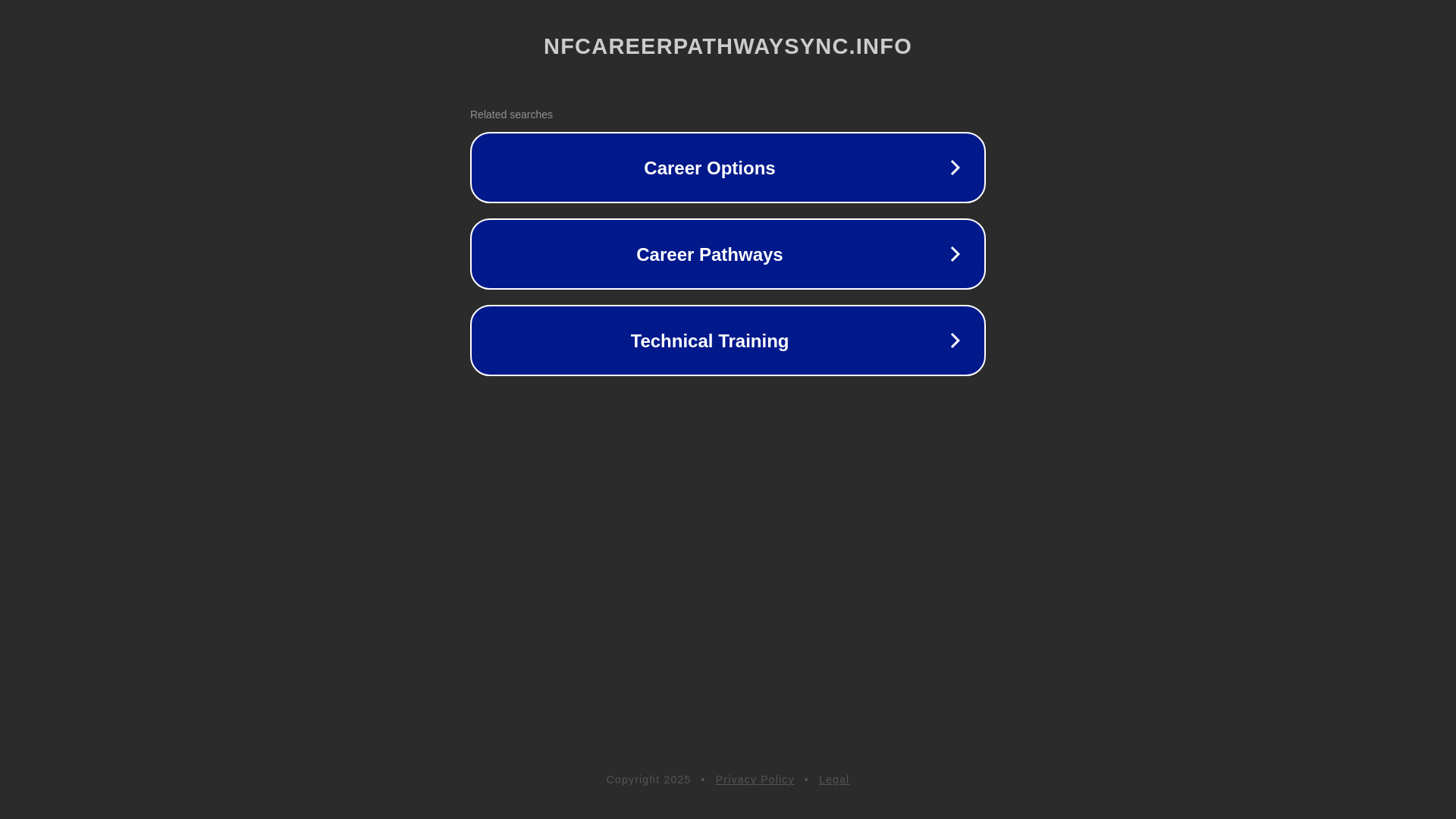 website screenshot of https://nfcareerpathwaysync.info/