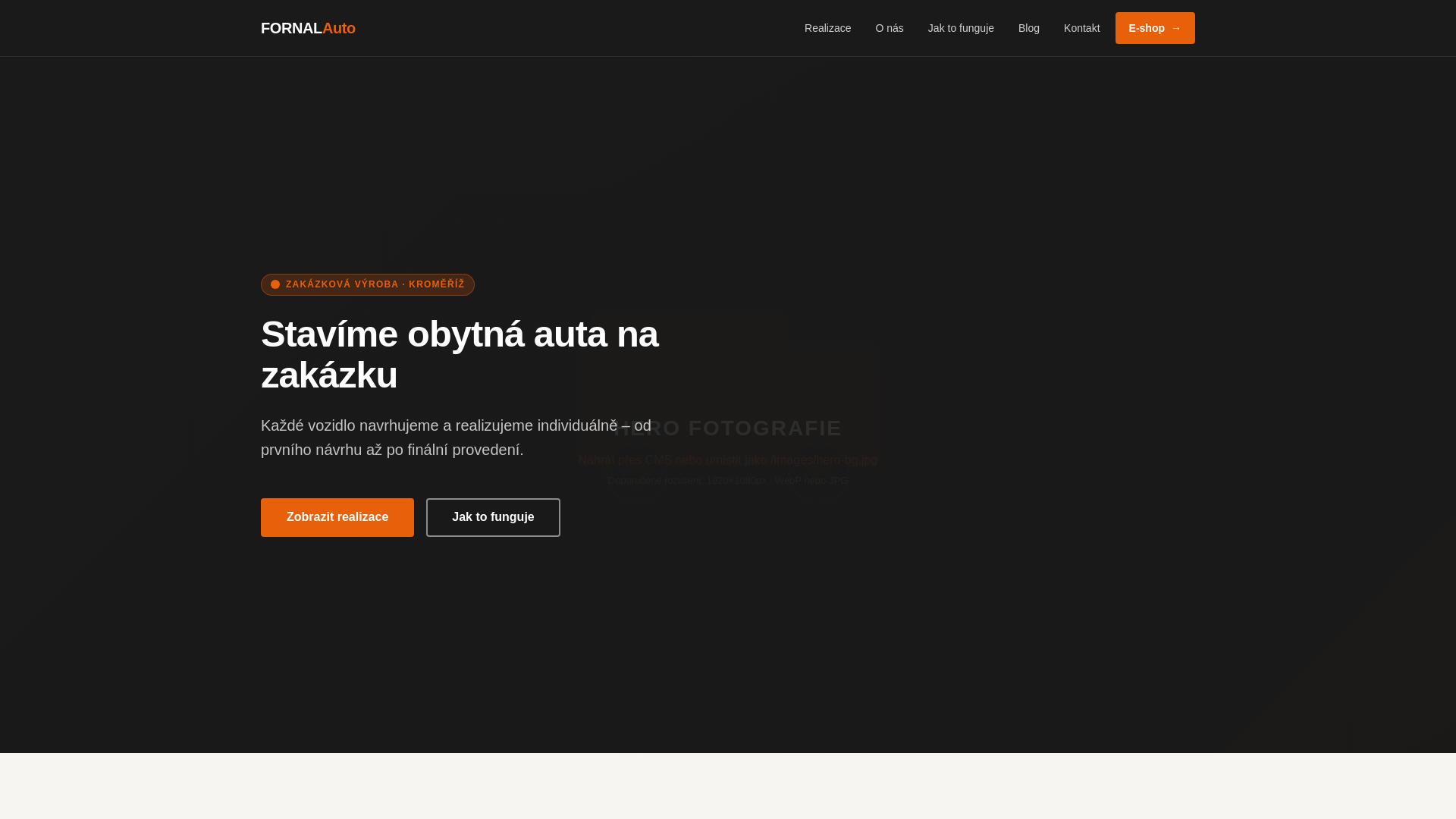website screenshot of https://fornalauto-vestavby.pages.dev/