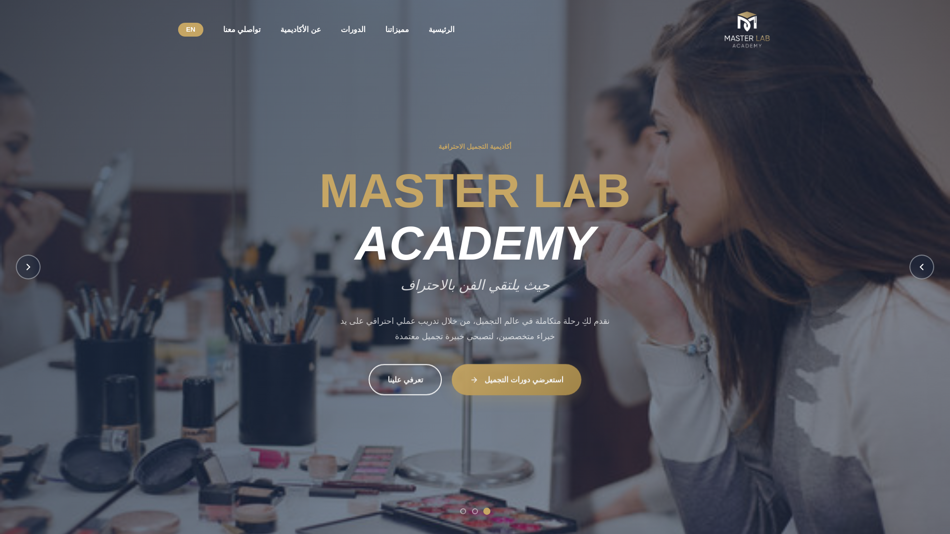 website screenshot of https://masterlab-academy.com/
