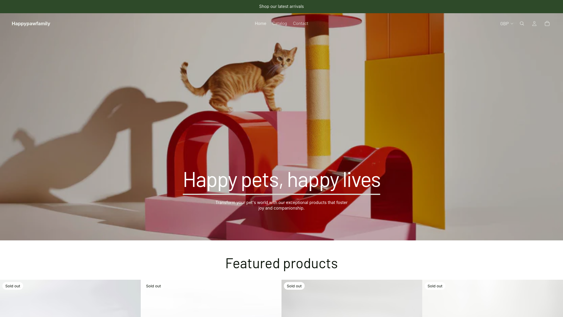 website screenshot of https://happypawfamily.com/
