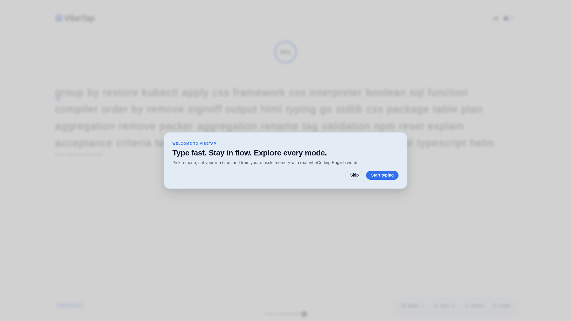 website screenshot of https://vibetap.fun