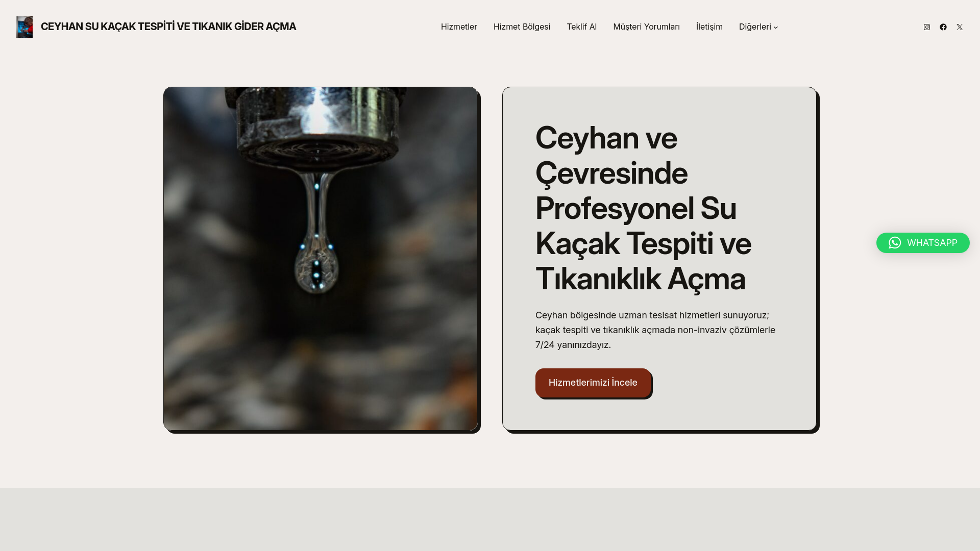 website screenshot of https://ceyhansukacaktespiti.com.tr/