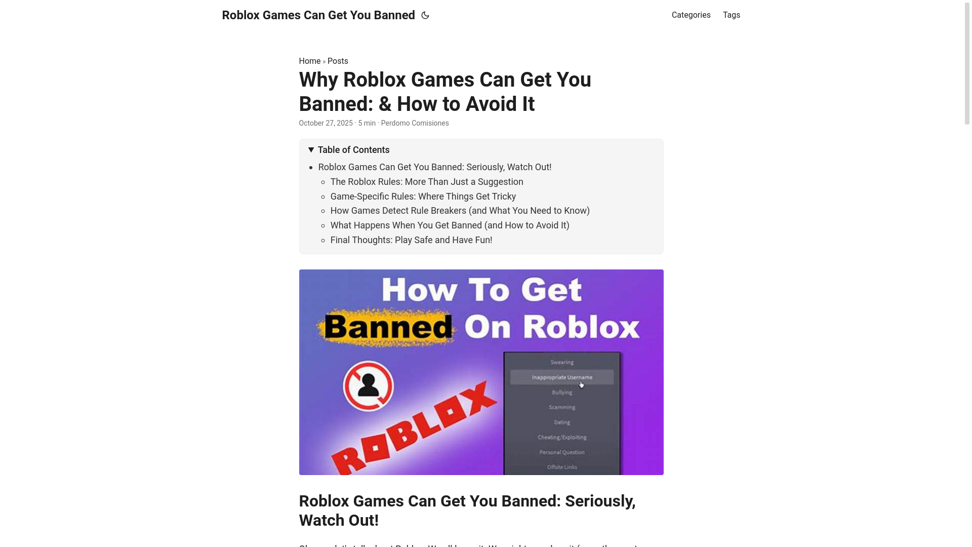 website screenshot of https://roblox-games-can-get-you-banned.pages.dev/