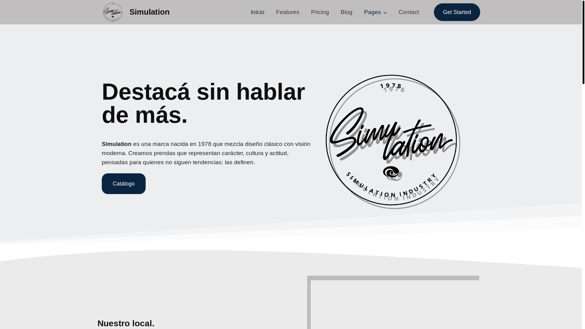 website screenshot of https://simulation1978.com/