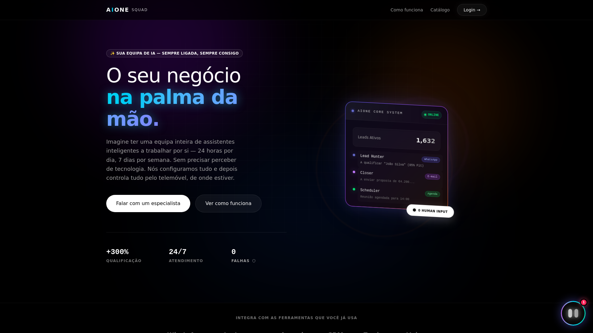 website screenshot of https://aionesquad.com/