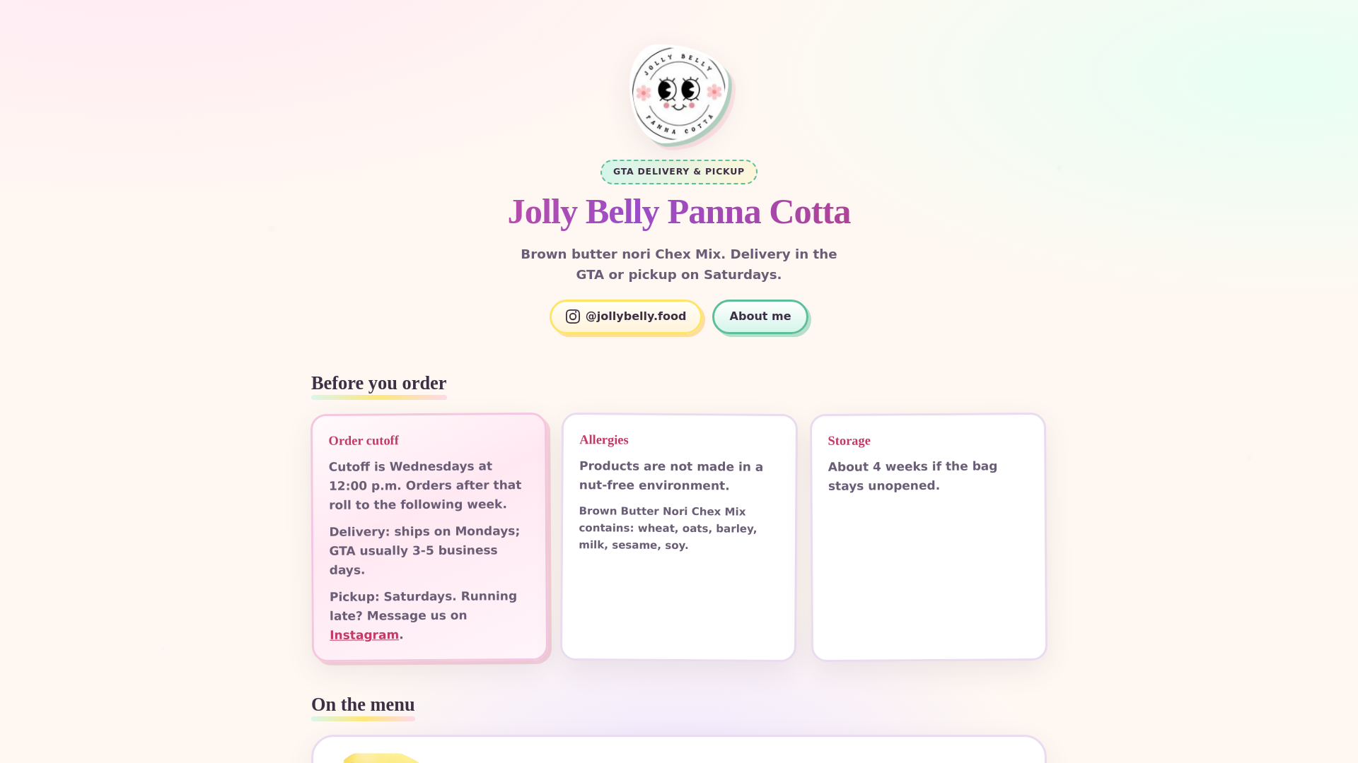 website screenshot of https://jollybelly.pages.dev/