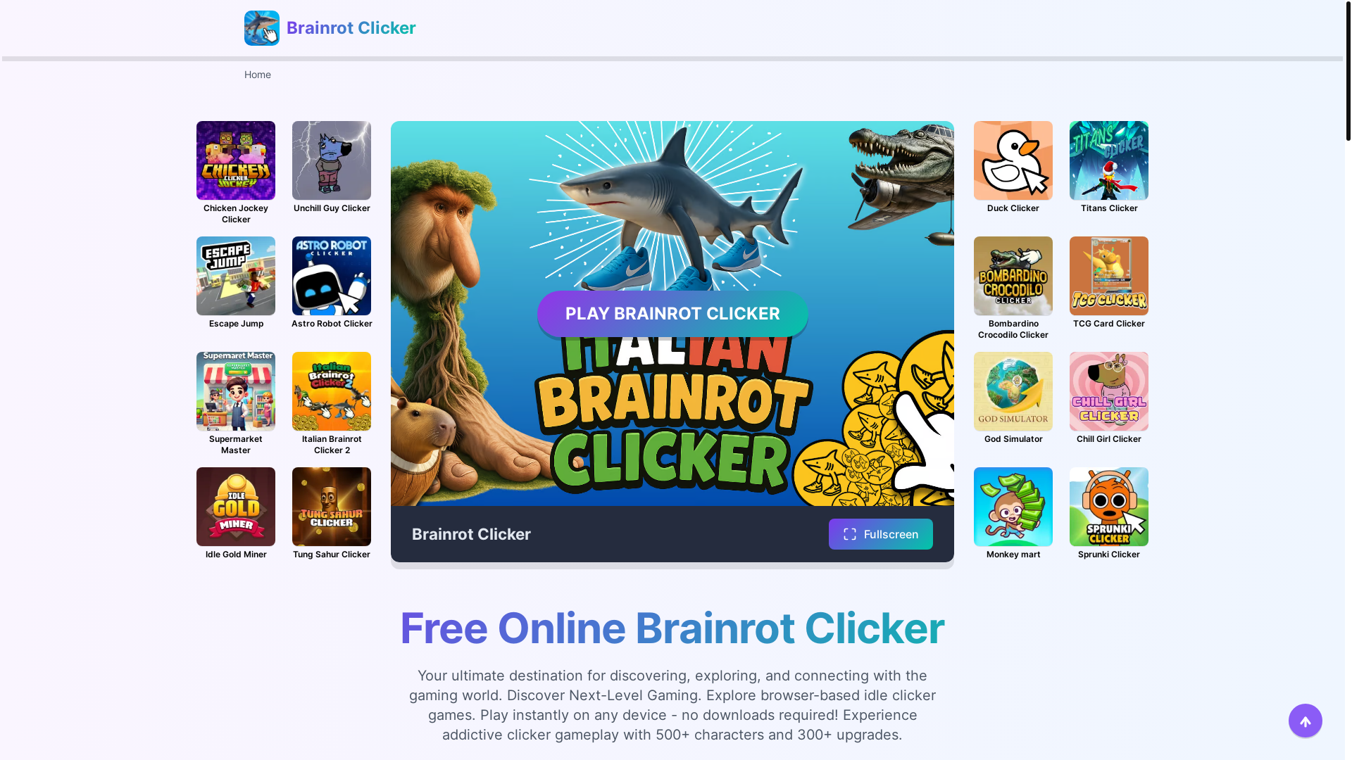 website screenshot of https://brainrotclicker.pages.dev/