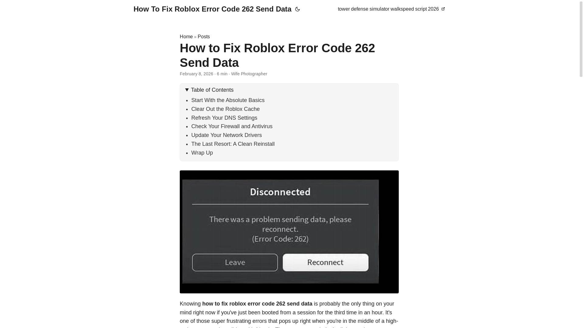website screenshot of https://howtofixrobloxerrorcode262senddata.pages.dev/