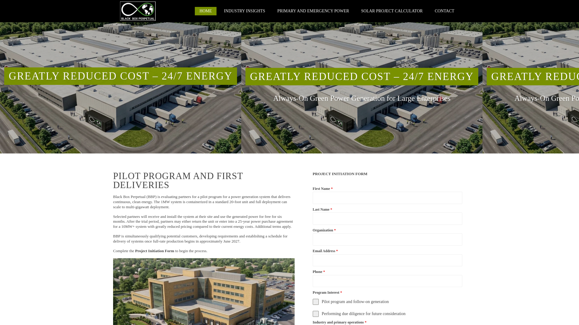 website screenshot of https://blackboxperpetual.com